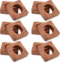 CLEENTABLE Wooden Napkin Rings Set of 12 Fall Decor for Home Square Acacia Wood Napkin Holders for Dining Table Settings Wood Napkin Ring Rustic Table Décor for Weddings, Parties, and Everyday Use