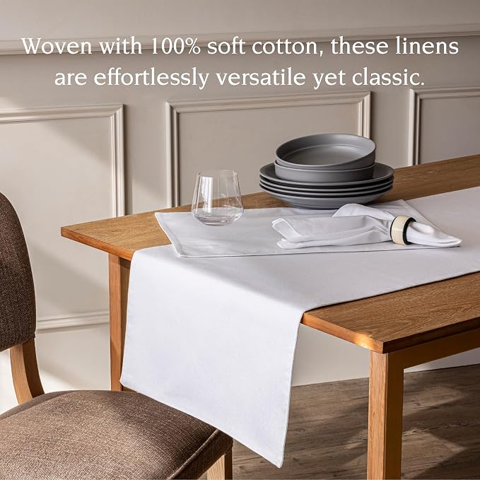 Over&Back 18x108 Woven Chambray Cotton Table Runner - Image 3