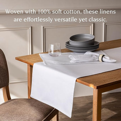 Over&Back 18x108 Woven Chambray Cotton Table Runner - Image 3