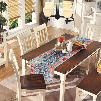 Snycler Table Runner Boho Table Runners Vintage Elegant Farmhouse Table Center - Image 2