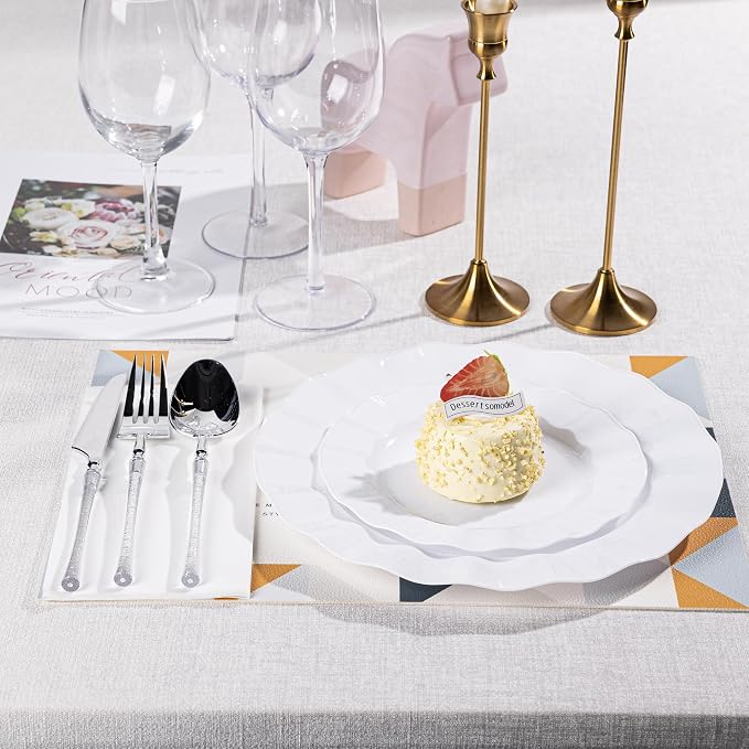 72 Pack White Plastic Plates, Thanksgiving - Image 7