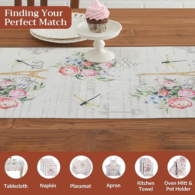 Maison d' Hermine Table Runner 100% Cotton 14.50" x 108" | Table Runners 108 - Image 4