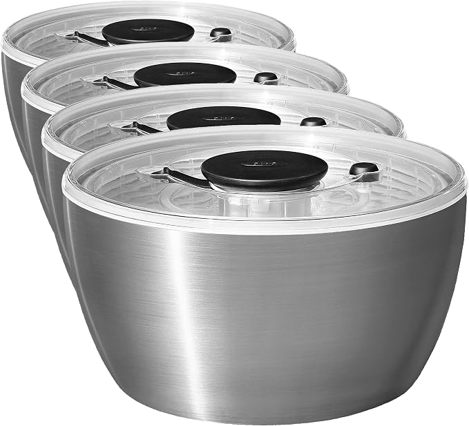 OXO Steel Salad Spinner by Unknown