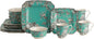 222 Fifth Adelaide Turquoise 16-Piece Porcelain Dinnerware Set | Microwave and by 222Fifth