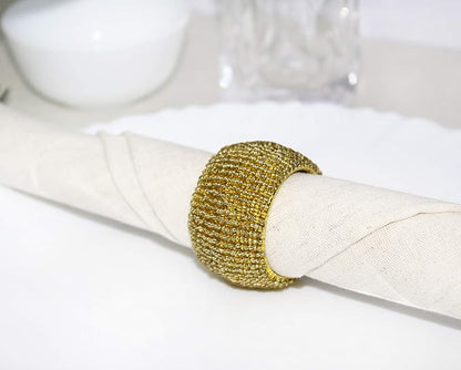 COTTON CRAFT Glitz Handmade Beaded Napkin Rings - Image 4
