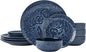 Paltzgraff Garden Elegance 12 Piece Floral Stoneware Dinnerware Plate Bowl Dish by Pfaltzgraff