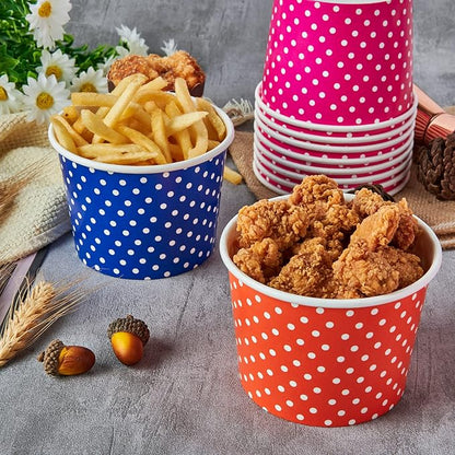 120 Pack 16 oz Ice Cream Cups, Disposable Paper Dessert Cups | three color - Image 6
