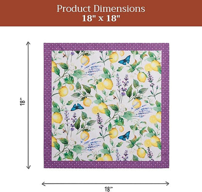 Maison d' Hermine Cloth Napkins Set of 4 100% Cotton Everyday Reusable Square Napkins Cloth Washable Dinner Party Wedding Restaurant Valentines Day Decorations Spring/Summer (Sivergue, 18" x 18")
