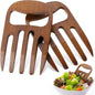 Patelai 2 Pieces Bamboo Salad Hands, Salad Servers Bamboo Serving Hands Latest by Patelai