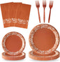 96Pcs Brown Platos De Barro Mexicanos Cielito Lindo Terracotta Clay Party by G1ngtar