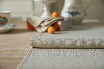 Natural Table Runners 108 Inches Long, Burlap Linen Style Rustic Farmhouse - Image 5