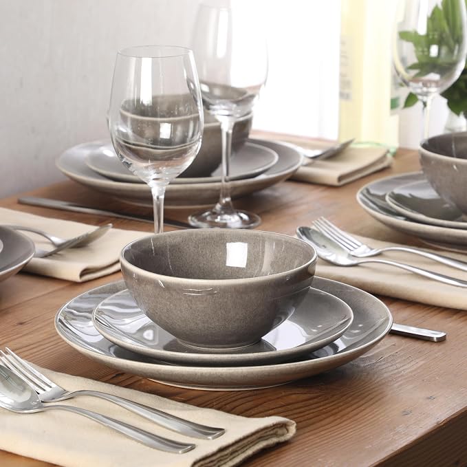 Gibson Elite Castle Peak Plates and Bowls Set, 12-Piece Dinnerware Set - Image 3