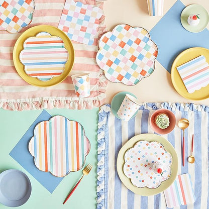Meri Meri Colorful Pattern Dinner Plates (Pack of 8)