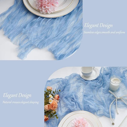 Blue Cheesecloth Table Runner Summer Halloween Christmas 10Ft Cheese Cloth - Image 4