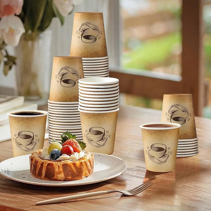 Clawsoff 200 Pack 10 oz Coffee Cups Disposable Paper Cups | Disposable Drinking - Image 6