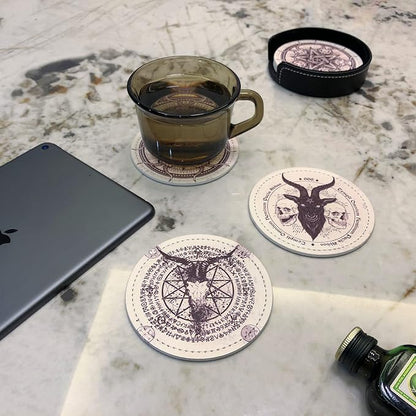 Satan Goat Skull Coasters for Drinks - Image 4