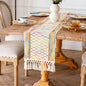 EMMTEEY Macrame Table Runner Boho Style 36 Inches Long, Hexagonal Colorful | by EMMTEEY