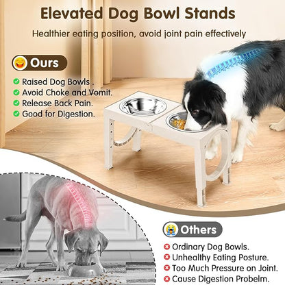 XIAZ Elevated Dog Bowls Large Breed Raised Dogs Bowl Stand Large/Medium Sized - Image 3