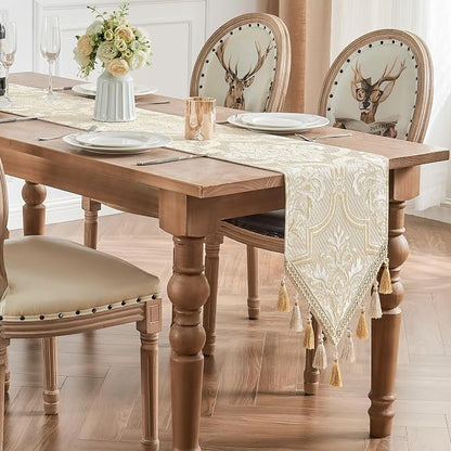Loom and Mill Elegant Damask Jacquard Table Runner 13x72 inch - Image 6