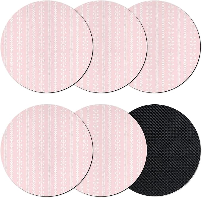 Spring Botancial Coasters Set of 6, Absorbent Coasters by Unknown