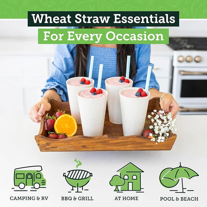 Grow Forward Premium Wheat Straw Cups - 20 oz Unbreakable BPA Free Hard Plastic - Image 2