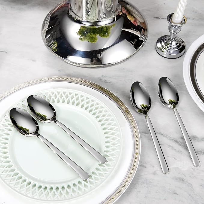 Premium Aline 4-Piece 9-Inch Serving Spoon Set | 18/10 Stainless Steel Serving - Image 2