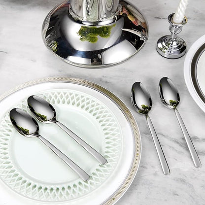 Premium Aline 4-Piece 9-Inch Serving Spoon Set | 18/10 Stainless Steel Serving - Image 2