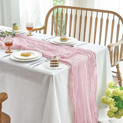 IVAPUPU Pink Table Runner 120 Inches - Image 3