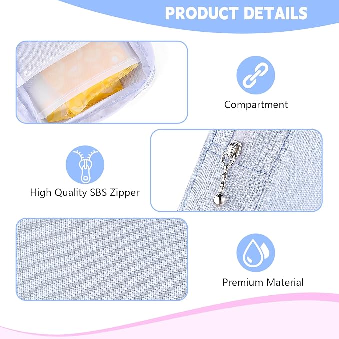 Period Bag for Teen Girls, Canvas Sanitary Napkin Storage Bag - Image 3