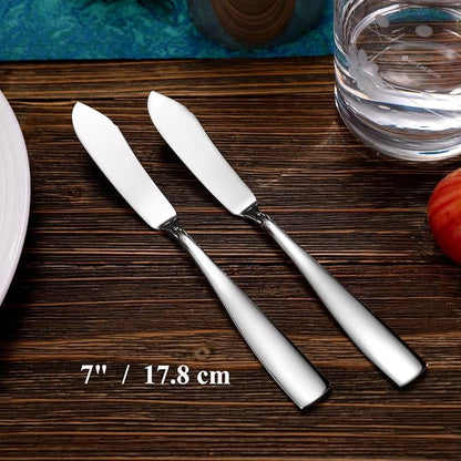 Premium Louis 4-Pc 7-Inch Butter Knives | 18/10 Stainless Steel Butter - Image 2