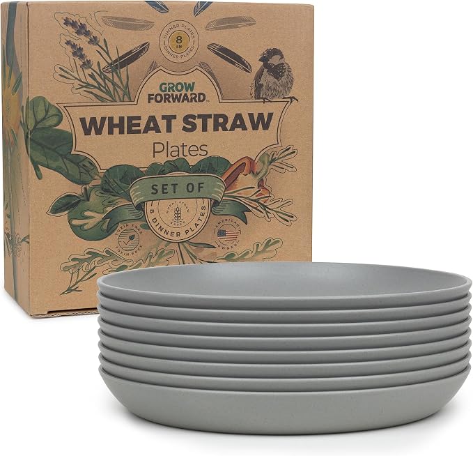 Grow Forward Premium Wheat Straw Plates by GrowForward