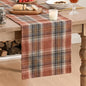 Artoid Mode Rust Farmhouse Plaid Fall Table Runner 13x60 Inch | Holiday Kitchen by ArtoidMode