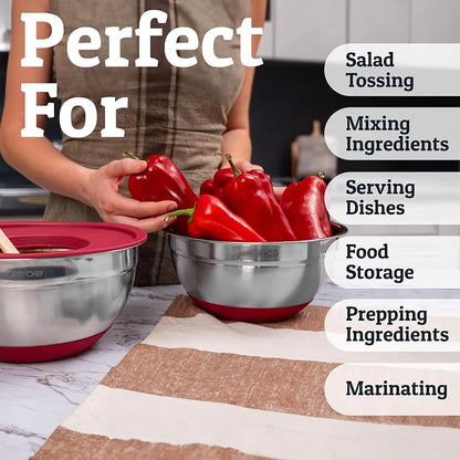 6pc Stainless Steel Mixing Bowls - Image 4