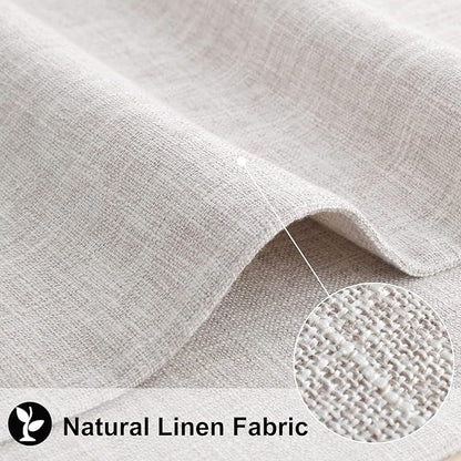 homing Cotton Linen Placemats Set of 12, Cloth Washable Farmhouse Dining Table Mats for Indoors & Outdoors, Easy to Clean, Neutral Beige, 13 x 19 Inch