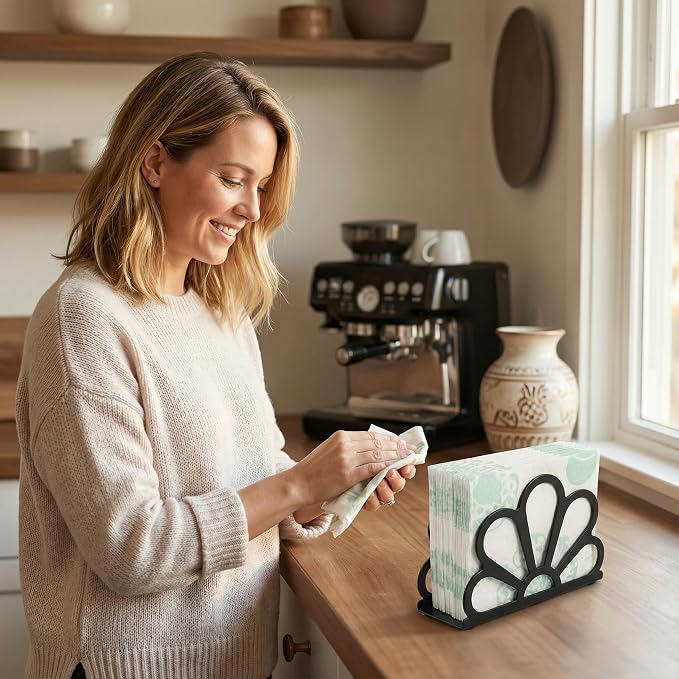 Black Napkin Holder | Easy to Carry Well Made Office Helper Meaningful Gifts - Image 3