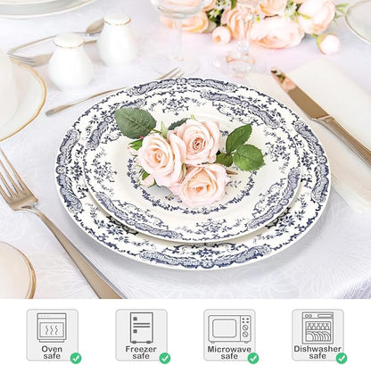 Dinner Plates, Ceramic Plates Set of 6, Kitchen Plates Microwave Safe, Kitchen - Image 3