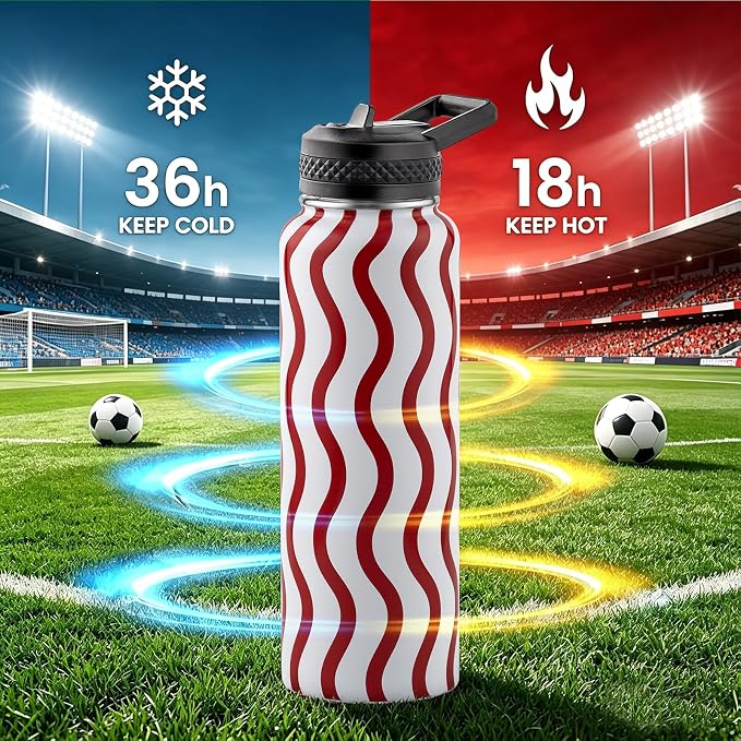 RAYMYLO Insulated Water Bottle 40 oz, Triple Wall Vacuum Stainless Steel | - Image 3