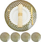 Vinyl Round Placemats Set of 4 - Non Slip Place Mats Ideal for Indoor and Outdoor Dining Table - Washable and Heat Resistant Table Mat for Kitchen Tables (Hunter Gold)