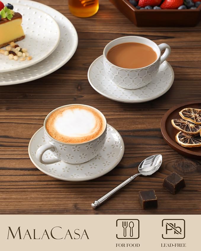 MALACASA 8 OZ Cappuccino Cups - Image 3