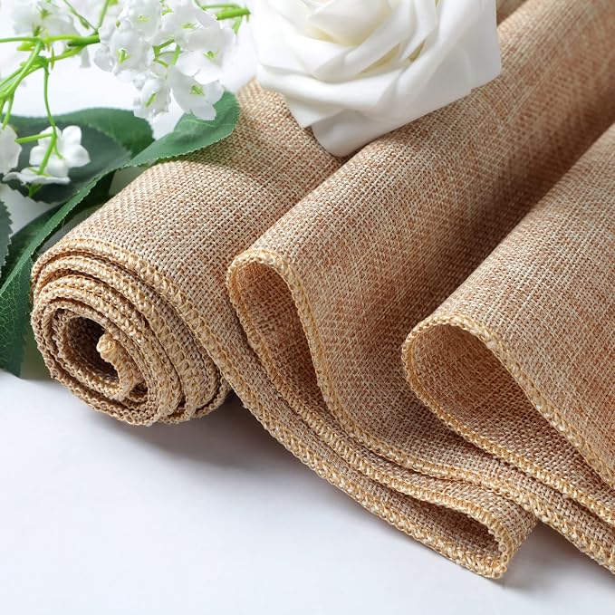 6 Pcs Burlap Table Runner 12 x 71 Inch Rustic Linen Table Runner Farmhouse - Image 3