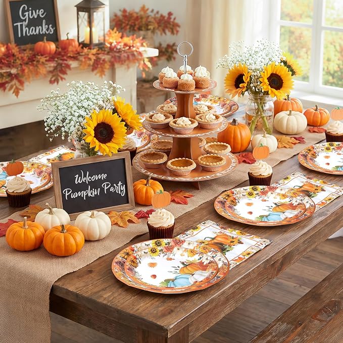 Pickmesh 250 Pcs Fall Thanksgiving Party Decorations Fall Maple Leaves Pumpkins - Image 5