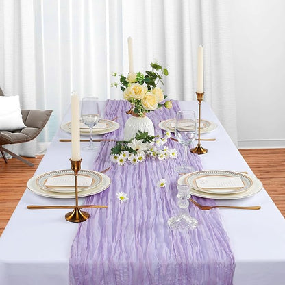 6 Pack Lilac Purple Cheesecloth Table Runner 10Ft Lavender Gauze Cheese Cloth - Image 3