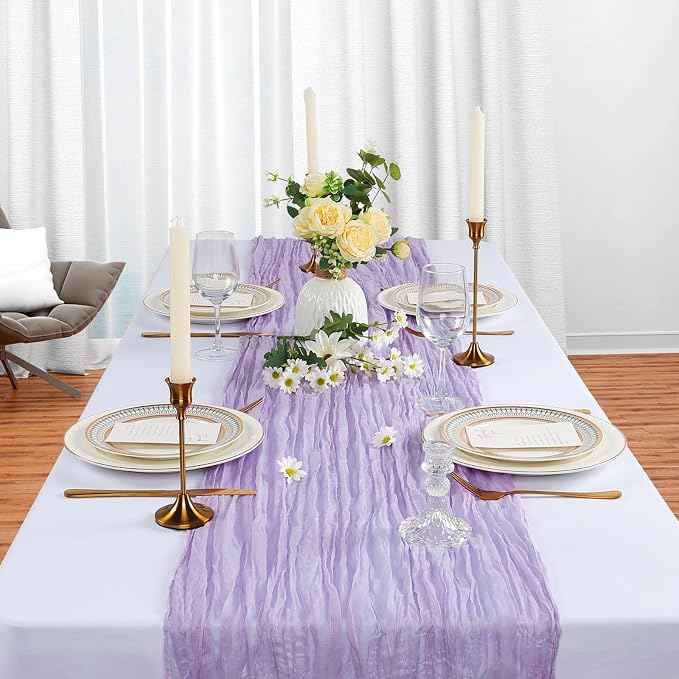 12 Pack Lilac Purple Cheesecloth Table Runner 10Ft Lavender Gauze Cheese Cloth - Image 3