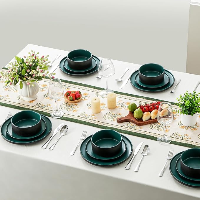 12 Piece Ceramic Plates and Bowls Sets - Image 5