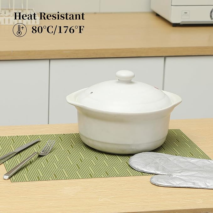 Leetaltree Pea Green Placemats Set of 8 - Image 4
