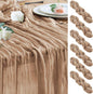 Cheesecloth Table Runner Nude Brown 10FT Boho Gauze, 6 Pack | 120 Inch Cheese by Wokceer