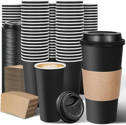 Ginkgo 100 Pack 20 oz Disposable Coffee Cups by HOME