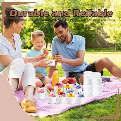 Jingmore Paper Ice Cream Cups 9oz Colored Disposable Dessert Bowls - Image 5