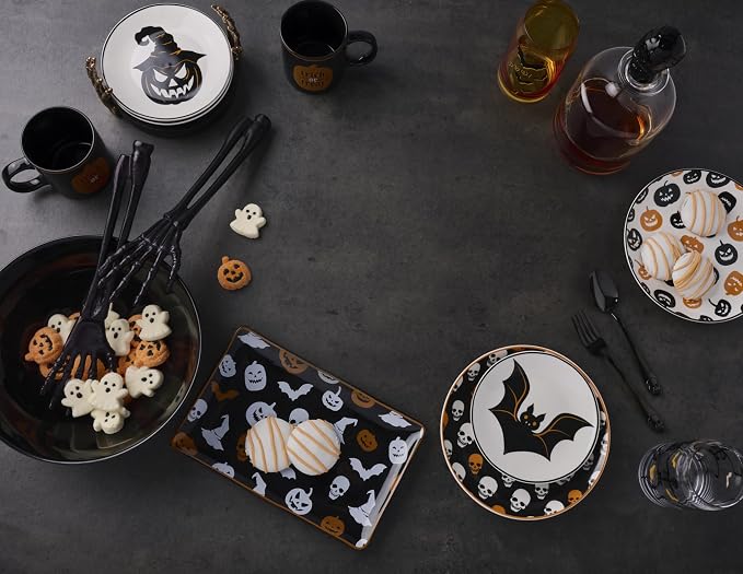 Oneida Dinnerware Set, Vintro Halloween Accent Plates, Dishwasher Safe - Image 8