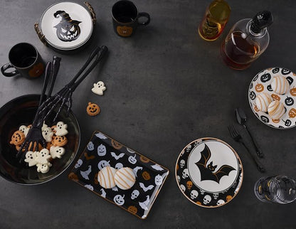 Oneida Dinnerware Set, Vintro Halloween Accent Plates, Dishwasher Safe - Image 8